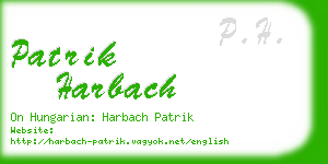 patrik harbach business card